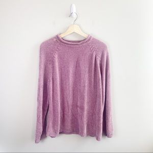 Carolyn Taylor Vintage 90's Pink Velour Sweater